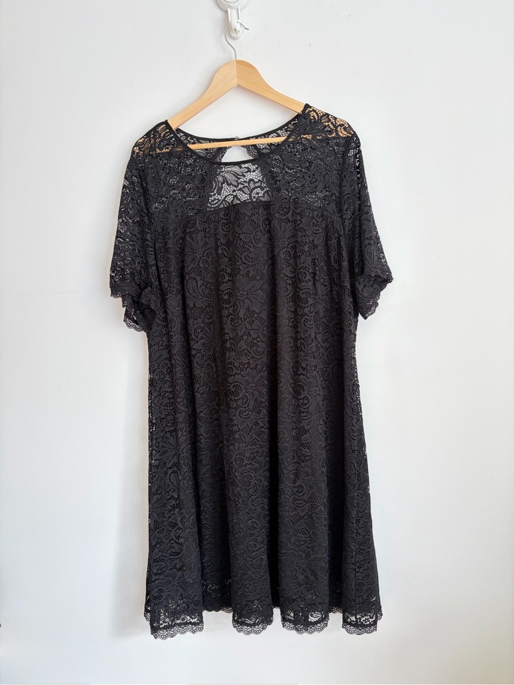 Addition Elle Black Lace Open Back Dress 3X NWT